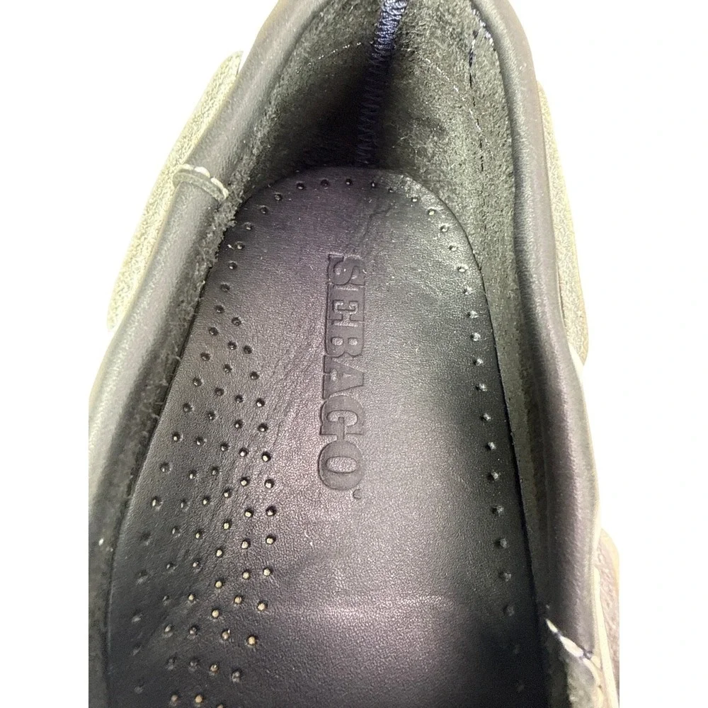 Sebago Docksides Portland Boat Shoes Mens Size 7 Navy Blue Leather